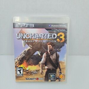 Sony Uncharted 3‎ Drake's Deception PS3 Action Adventure Game NTSC Teen One Size